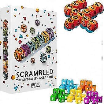 Scrambled Dice Word Game - Family Party Spelling Challenge Fast-Paced Board Game for 1-5 Players js