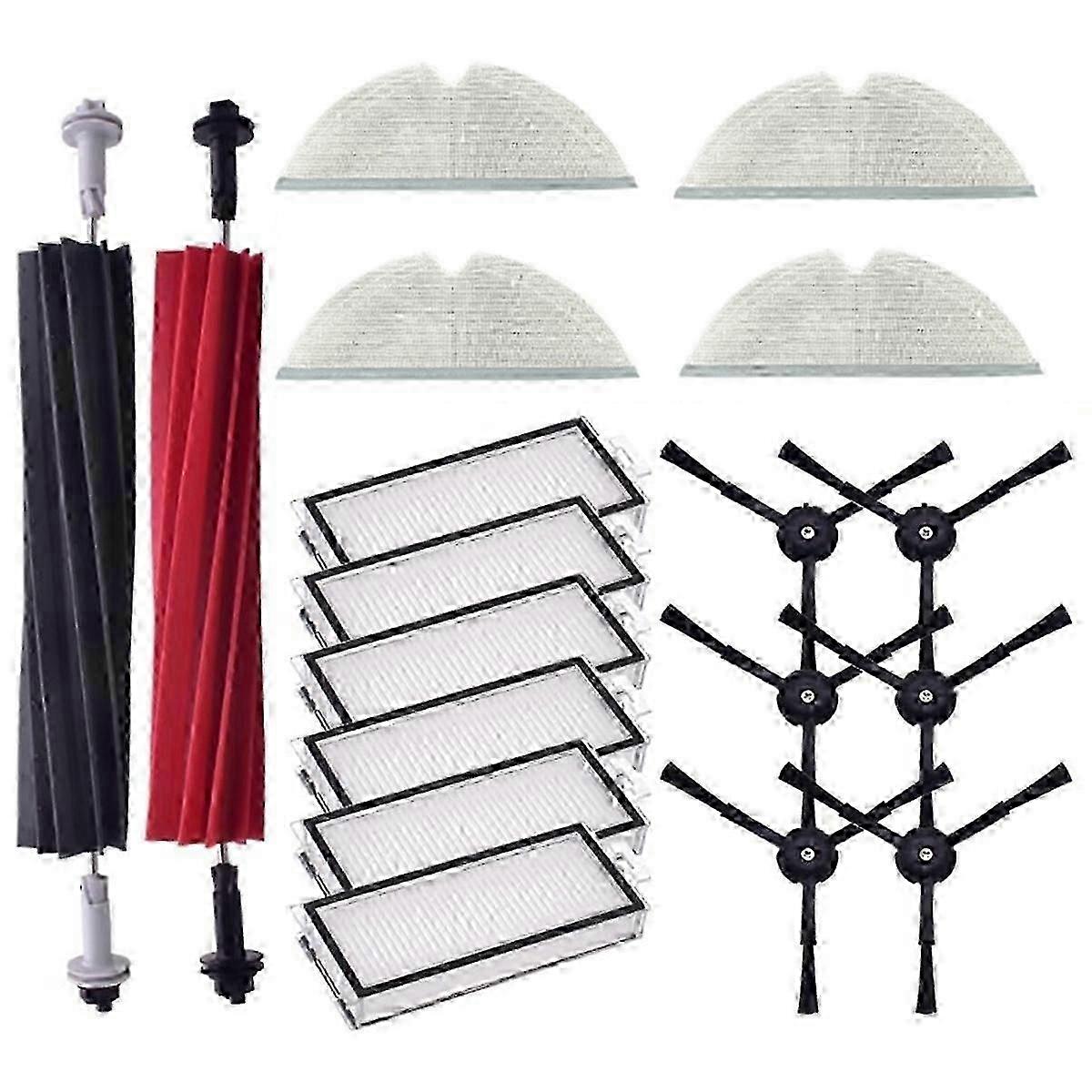 18PCS compatible with Roborock Main Side Brush Hepa Filter Mop pad