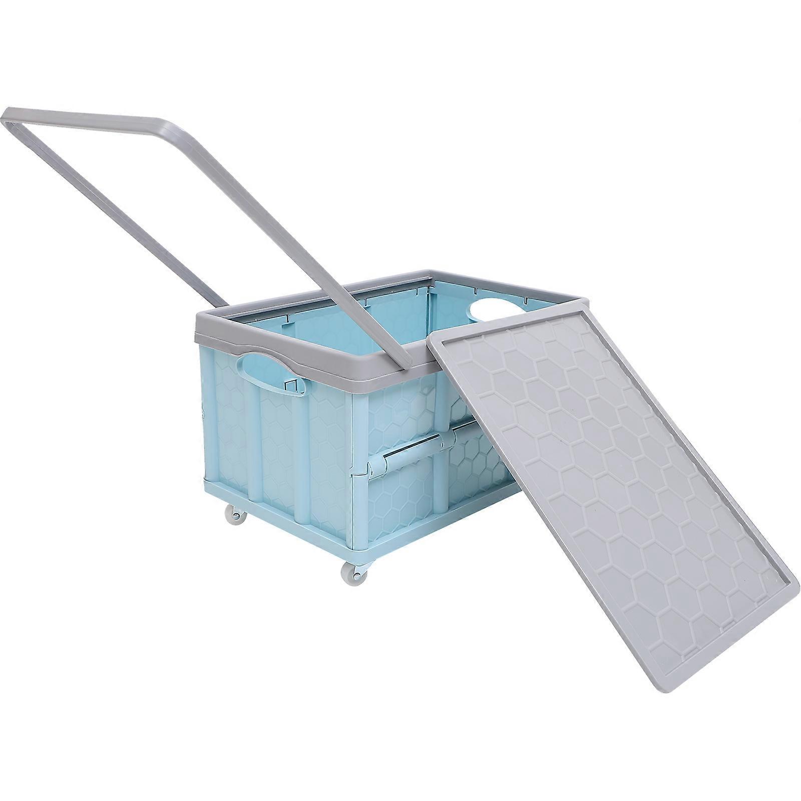 Lidded Storage Bin Collapsible Storage Box Stackable Clothes Storage Box With Wheel