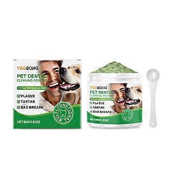 Pet Tooth Cleaning Powder for Dogs & Cats  Freshens Breath, Reduces Plaque & Tartar, Easy-Use Brush Powder