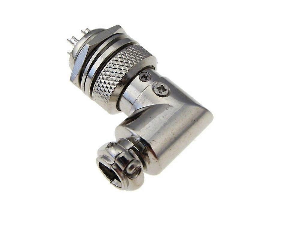 M16 5 Pin Aviation Connector Right Angle Plug Socket, Durable 4A 125V Panel Mount Design