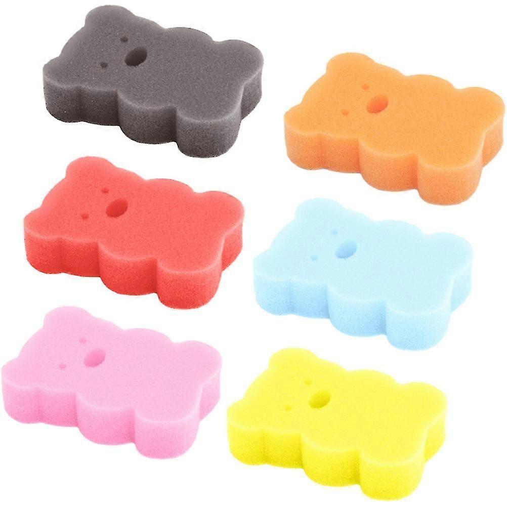 6Pcs Baby Cartoon Bath Sponge Set