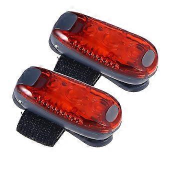 LED-veiligheidslicht clip-on stroboscoop voor hardlopers, honden en fietsen (rood licht)