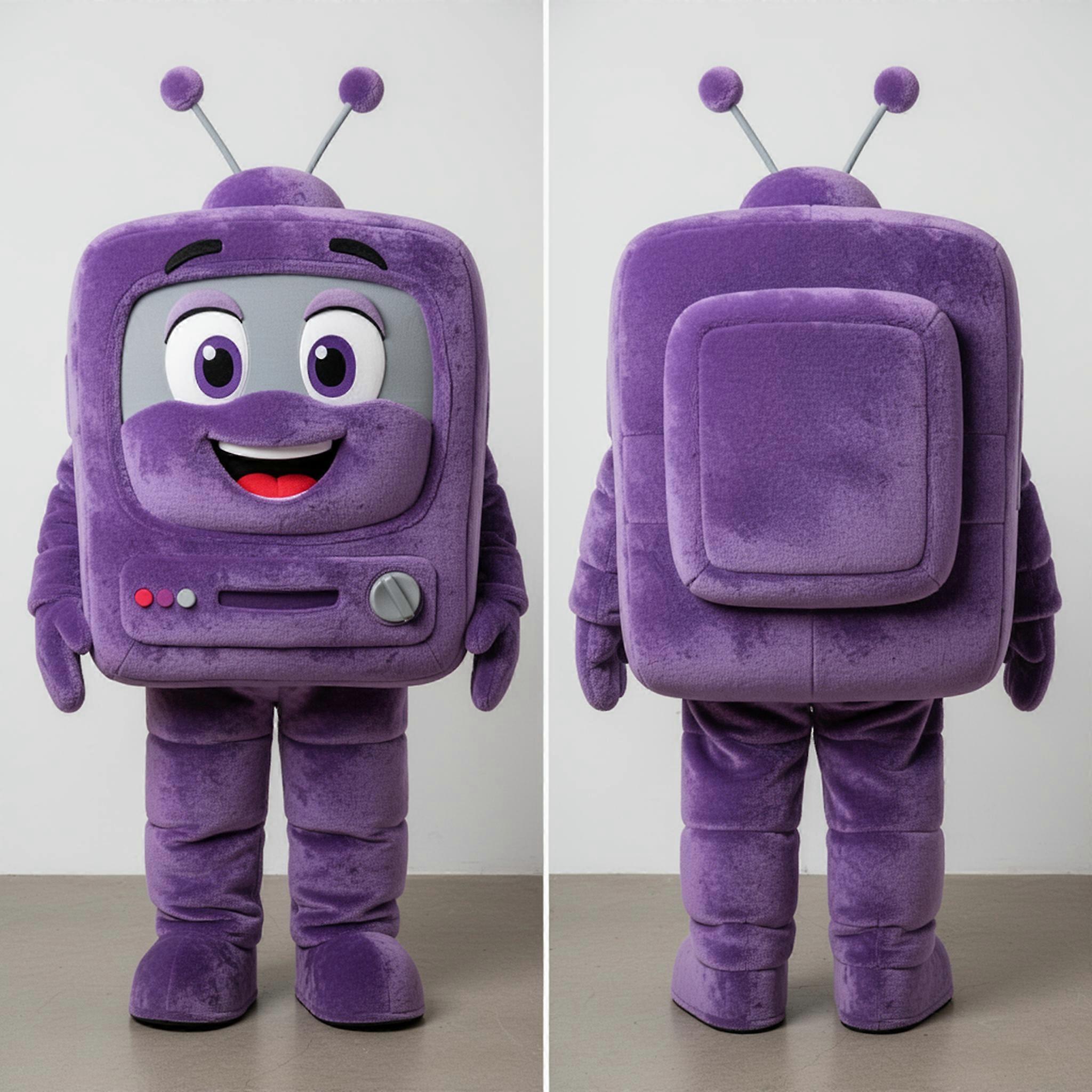 MASTICOT Plush Purple Animated Television Mascot