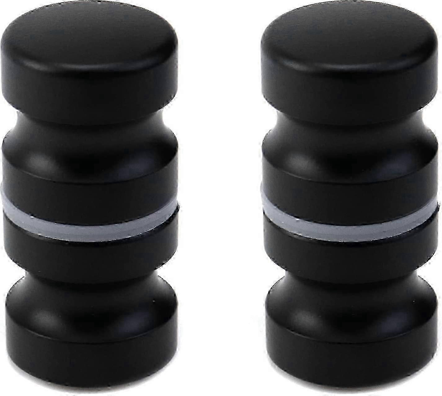 2pcs Back to Back Black Handles Shower Door Pull Knobs for Bathroom