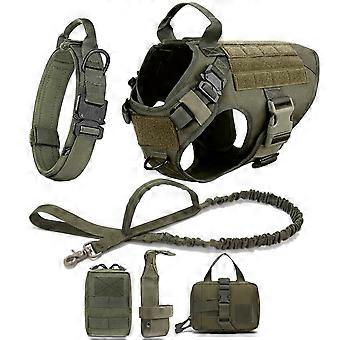 Large Dog Harness Pet German Shepherd Malinois Training Walking Vest Dog Harness and Leash and Collar Set For All Breeds DogsPet Leashes