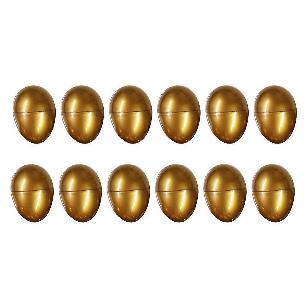 Golden Eggshell Toys for Easter Game Playing 12Pcs Decorative Eggshells