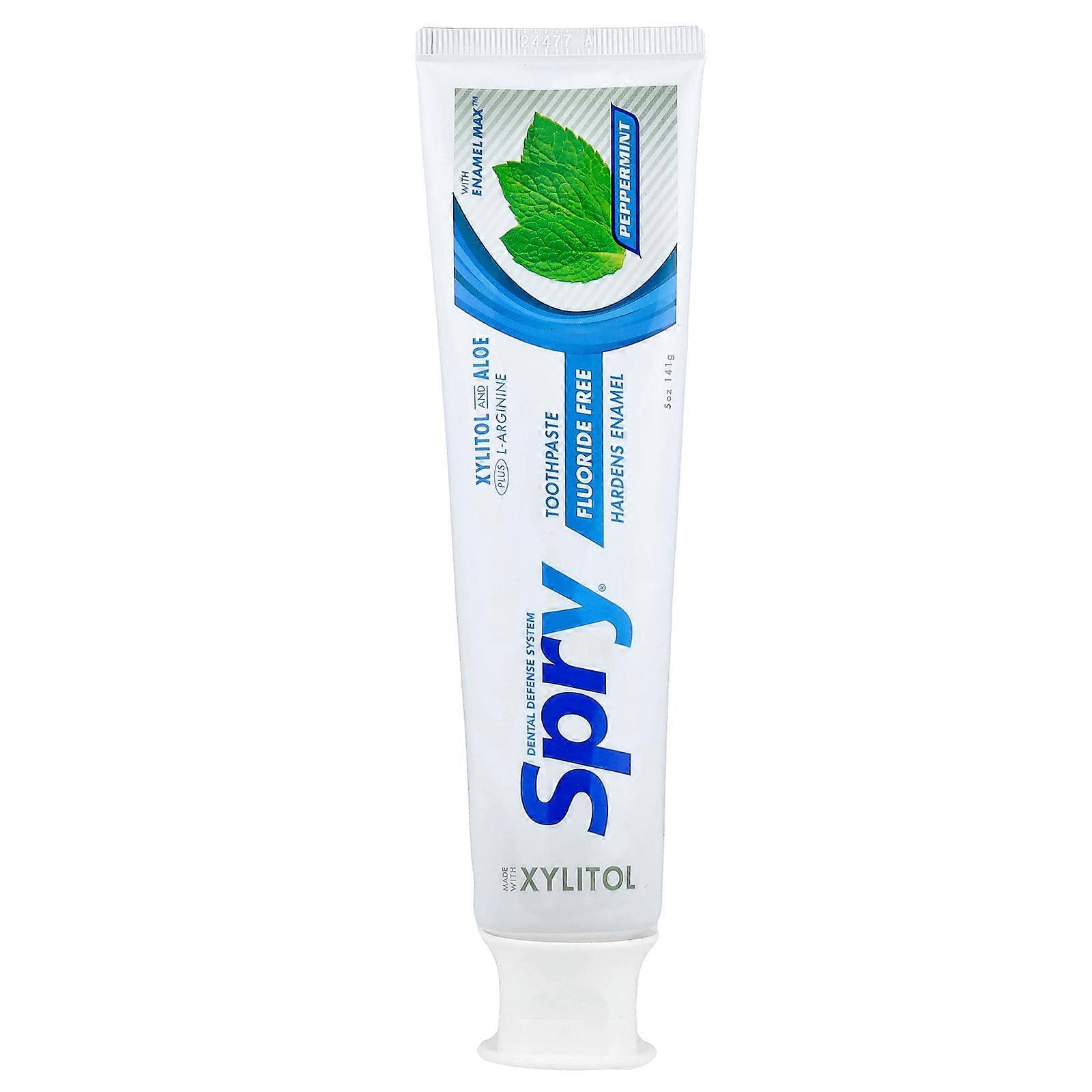 3 x Xlear, Spry, Fluoride Free Toothpaste, Peppermint, 5 oz (141 g)