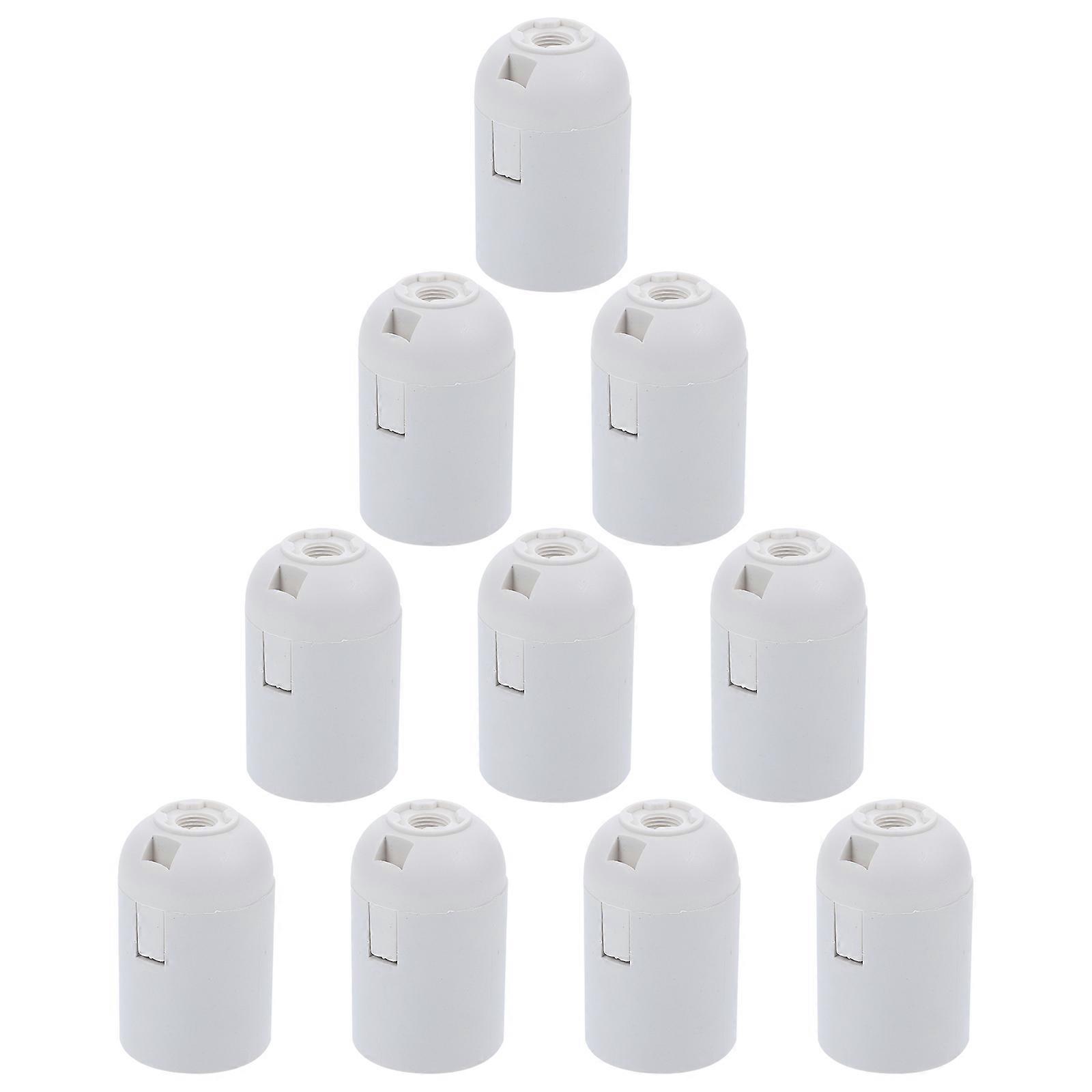 LED Bulb Holder for DIY Projects 10Pcs White Lamp Socket Replacement