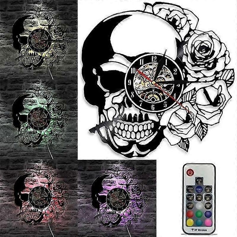 Barsinfi Led Wall Clock Modern Design Retro Clock Vinyl Record Wall Clock
