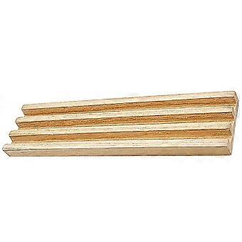 Wooden Domino Rack for Game with Smooth Finish Light Yellow