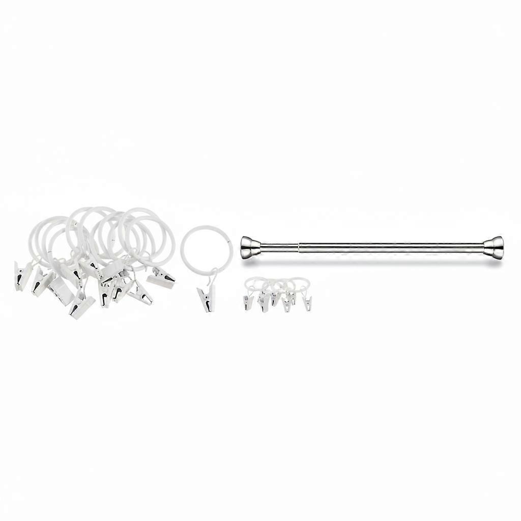 Adjustable Curtain Rod Hook with Clips Set for Easy Installation Without Tools