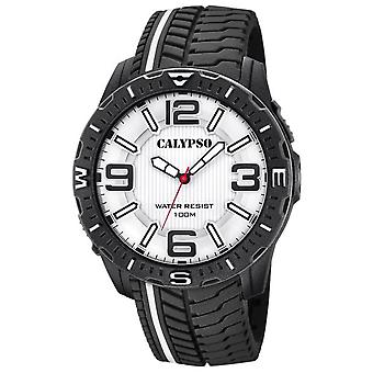 Calypso Street Style Quartz Analog Men Watch with K5762/1 Rubber Bracelet