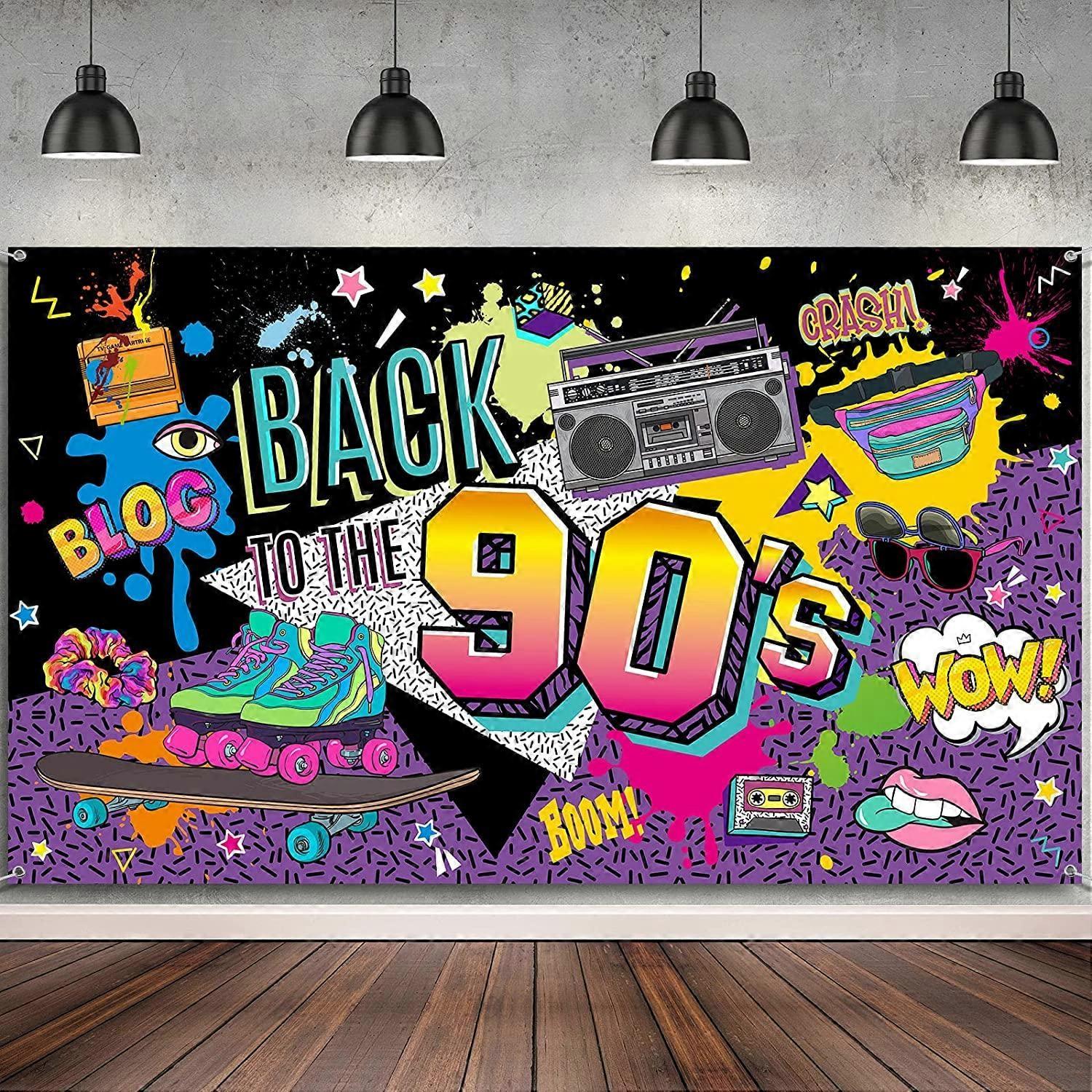 90s Party Backdrop   90s 1