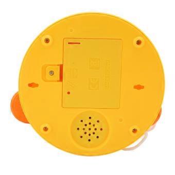 Duck Shaped Baby Telephone Toy Simulation Sensory Learning Music Light Pretend Phone Toy Yellow