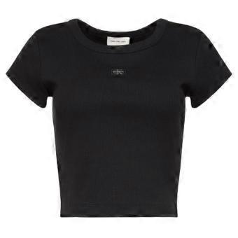 Calvin Klein Womens/Ladies Ribbed Woven Crop Top