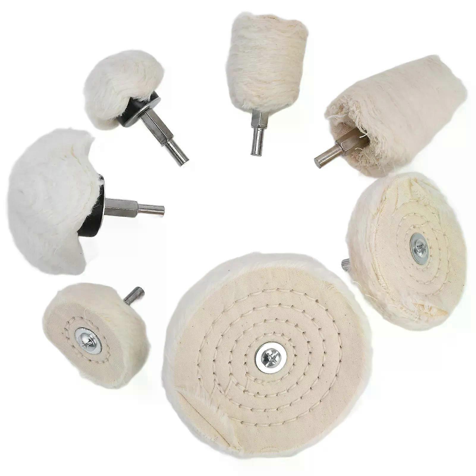 Cotton Flannel Buffing Wheels 7-Pc Set