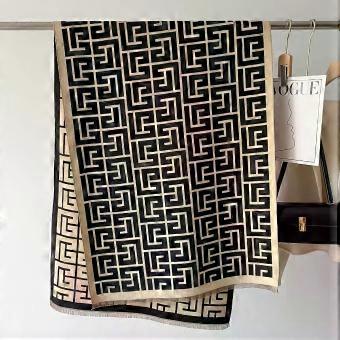 Women's faux cashmere scarf, large size, long shawl, soft, warm, luxurious, suitable for outdoor use in autumn and winte [XR]