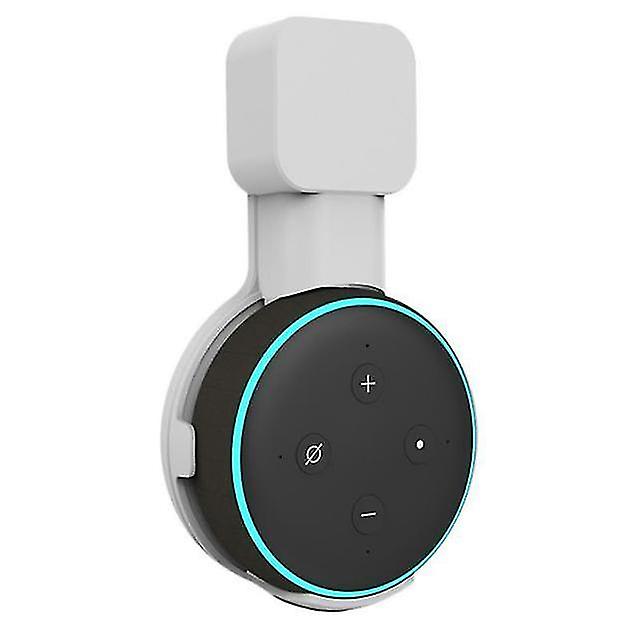 For Alexa Echo Dot 3rd Generation Outlet Wall Mount Hanger H(white)