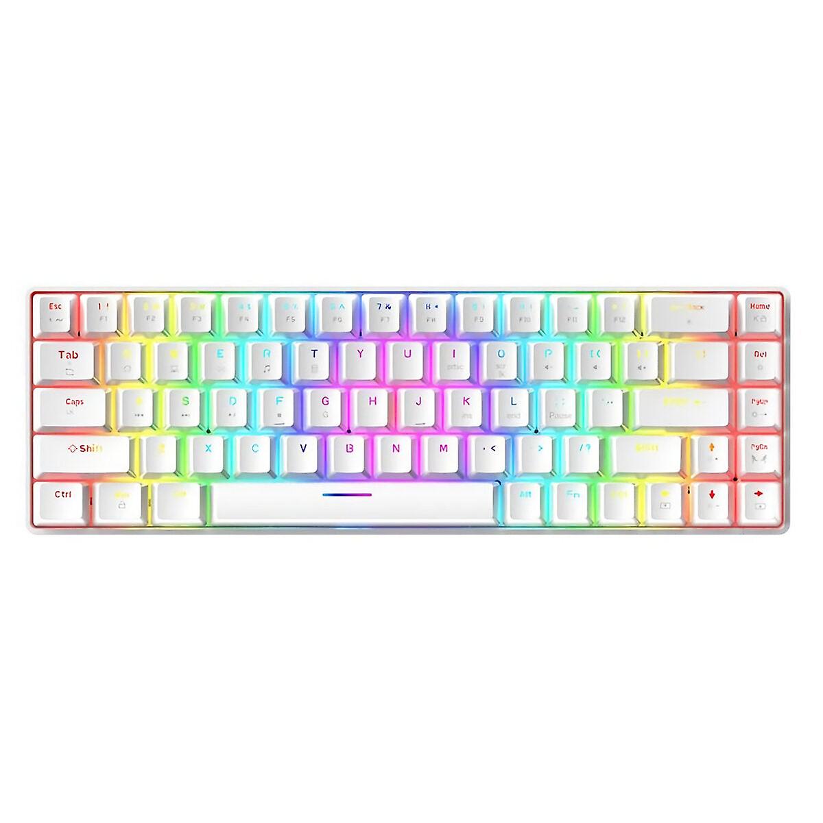 Mechanical Keyboard 68 Keys Usb Type-c Wired Blue/brown/red Swtich Colorful Rgb Backlit Gaming Keyboard For Home Office Gaming Typing