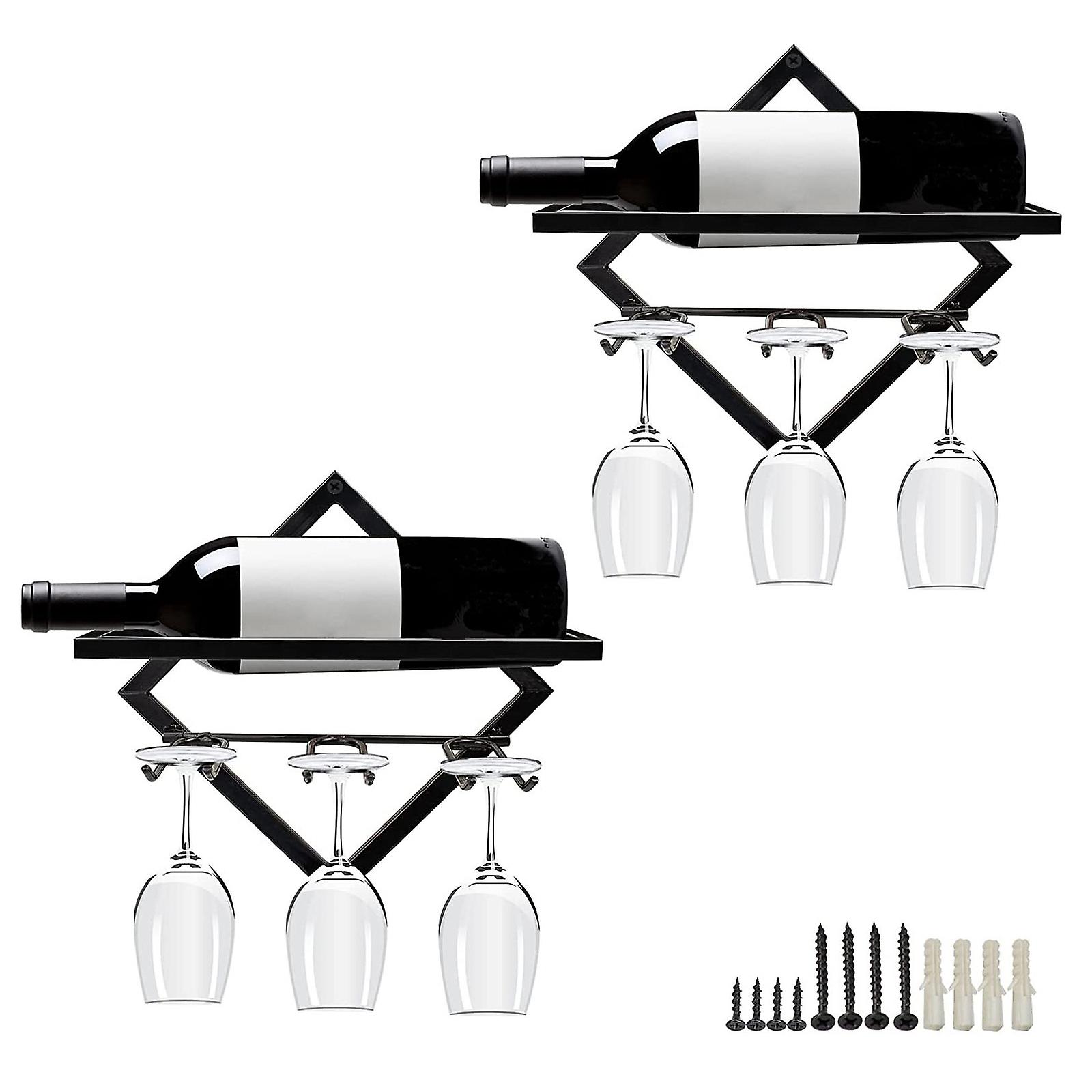 100% New,Display Rack Wall Mounted Iron 2pcs/set Upside Down Folding Creative