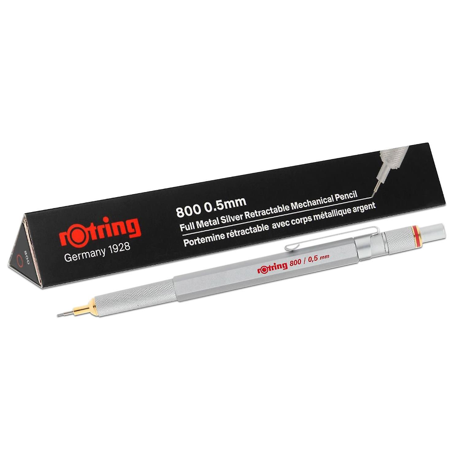 rOtring 800 Silver Retractable Mechanical Pencil, 0.5 mm