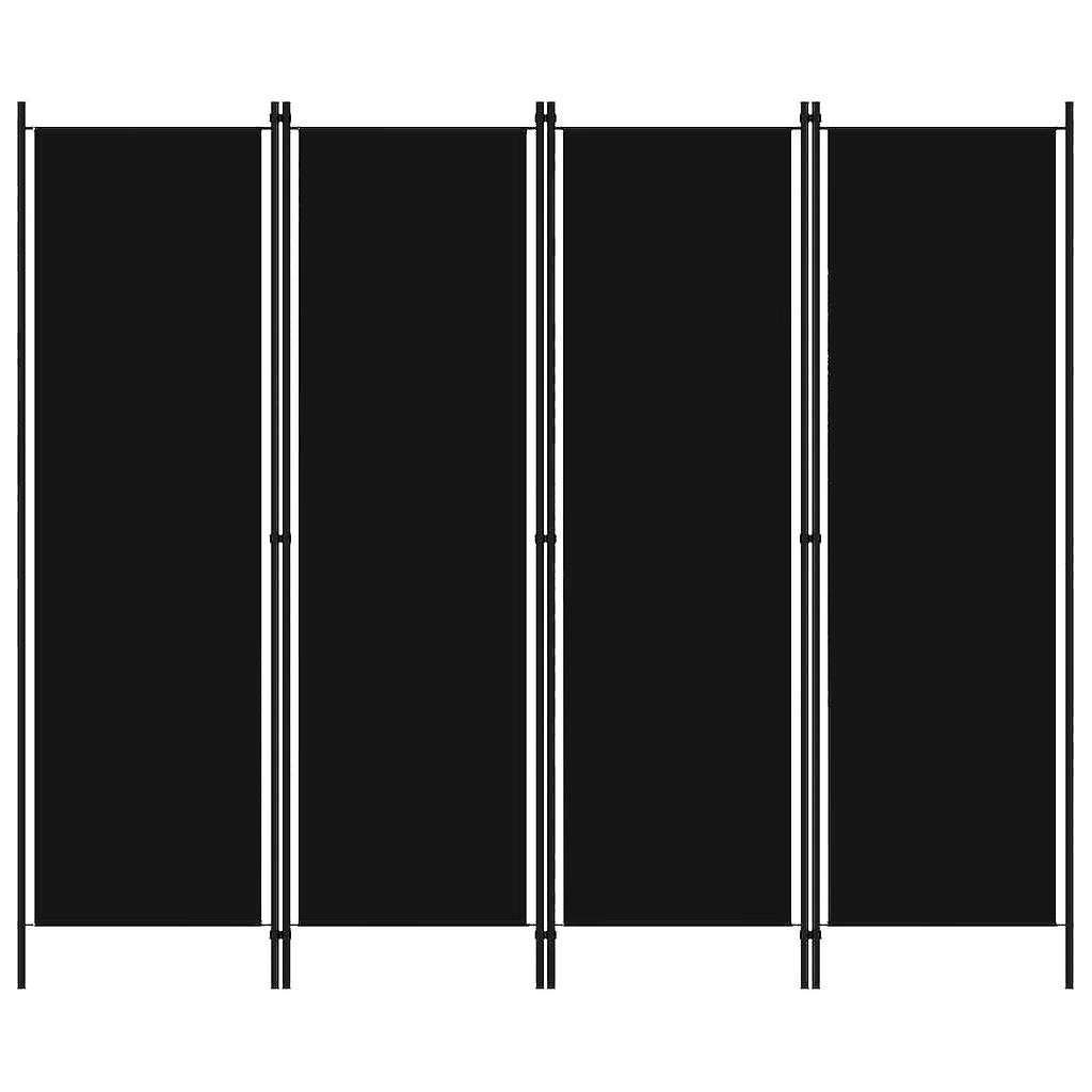 4 pcs. Room divider black 200x180 cm