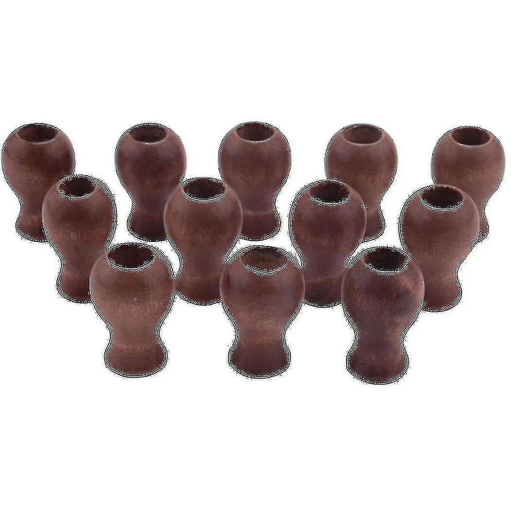 12 Pack Window Blind Wood Cord Knobs Wooden Hanging Ball Blind Small Pendants Drops Pull End For Bl