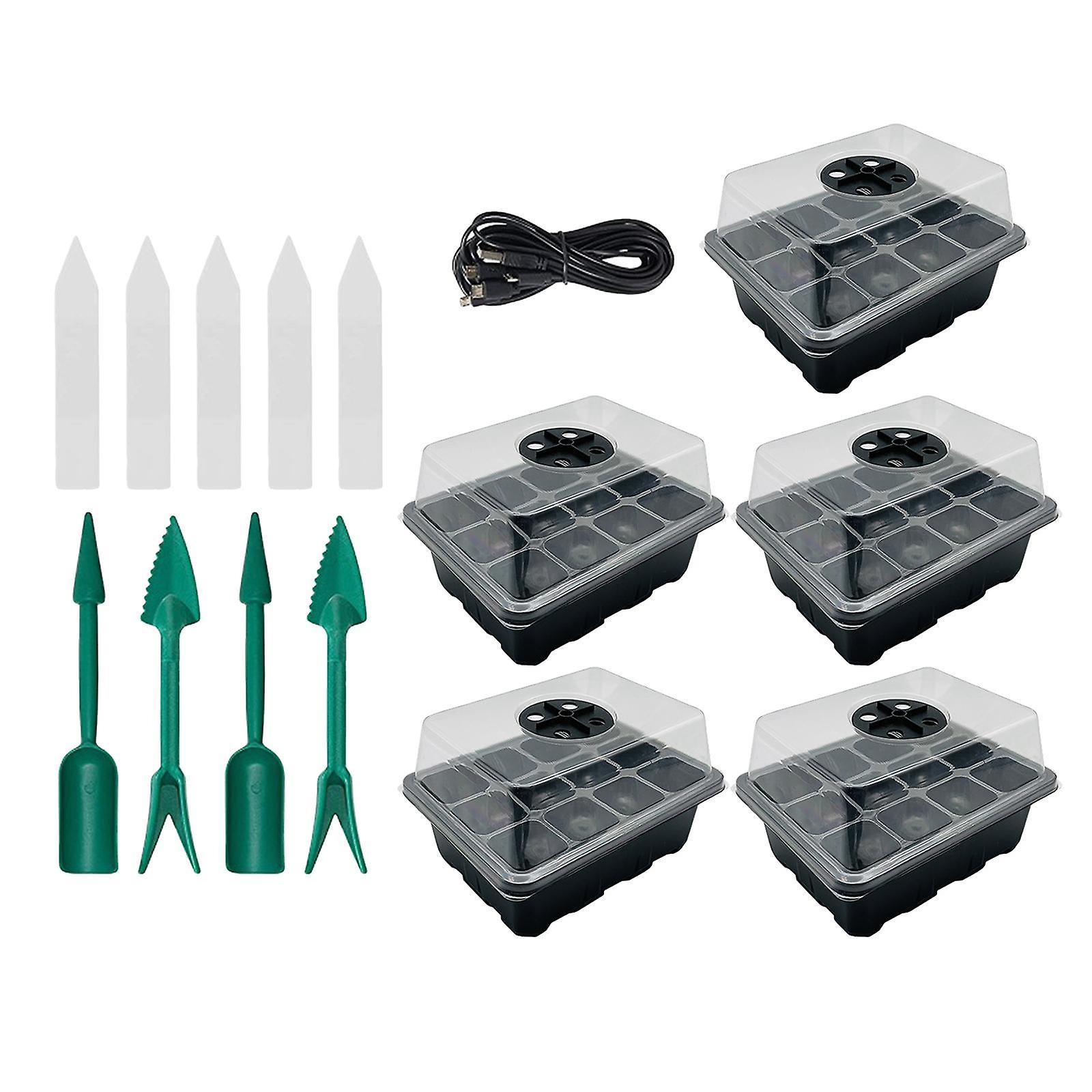 Seed Starter Tray Hydroponic Dome Reusable Wheatgrass Starting for Indoor