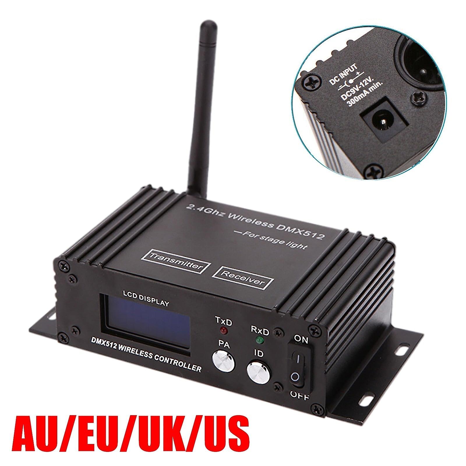 2.4G Wireless Dmx 512 Controller Transmitter Receiver Lcd Display Power Eiver For Stage Light 16 Groups 9-12v Dc 300ma Min
