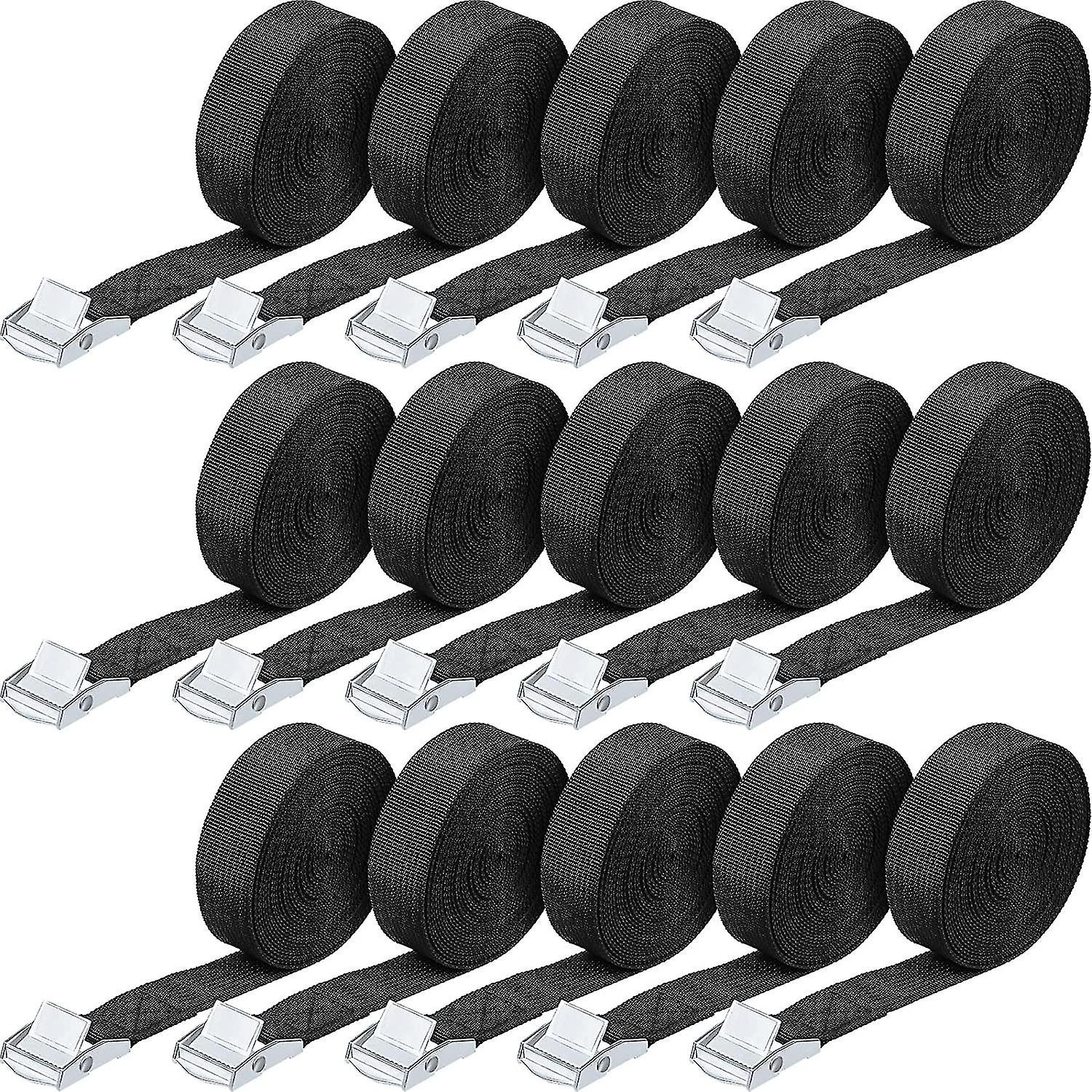 15 Pack  Lashing Straps Adjustable Kayaks Tie Down Straps With Buckles Cam Buckle Straps Up To 250lbs 20mm*400mm