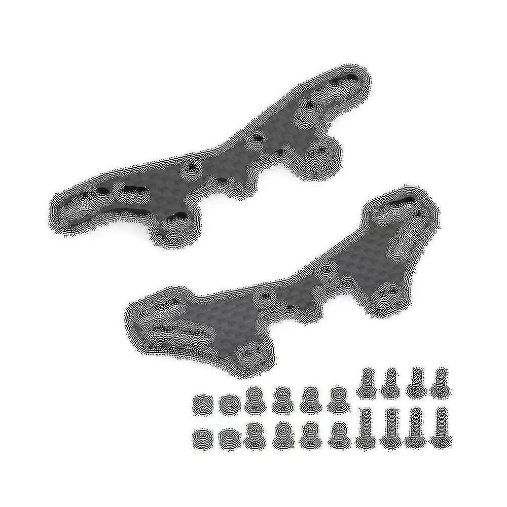2 stk karbonfiber fremre og bakre støttårnplate for TT02S TT02SR TT-02 Type-S Type-Rc Car Upgra