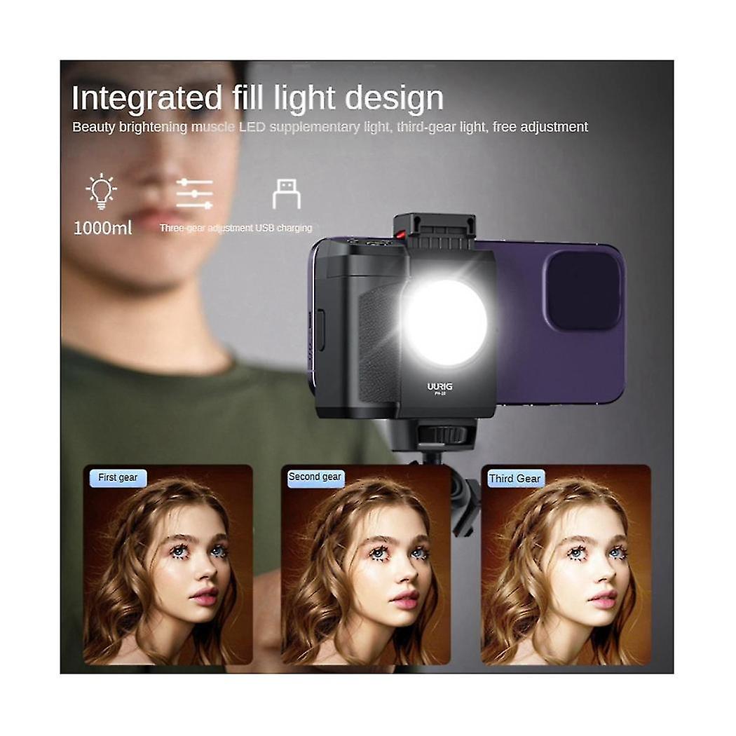 Handheld Blue Tooth Mobile Camera Handle Button Phone Tripod Mount Holder Remote Control With Fill