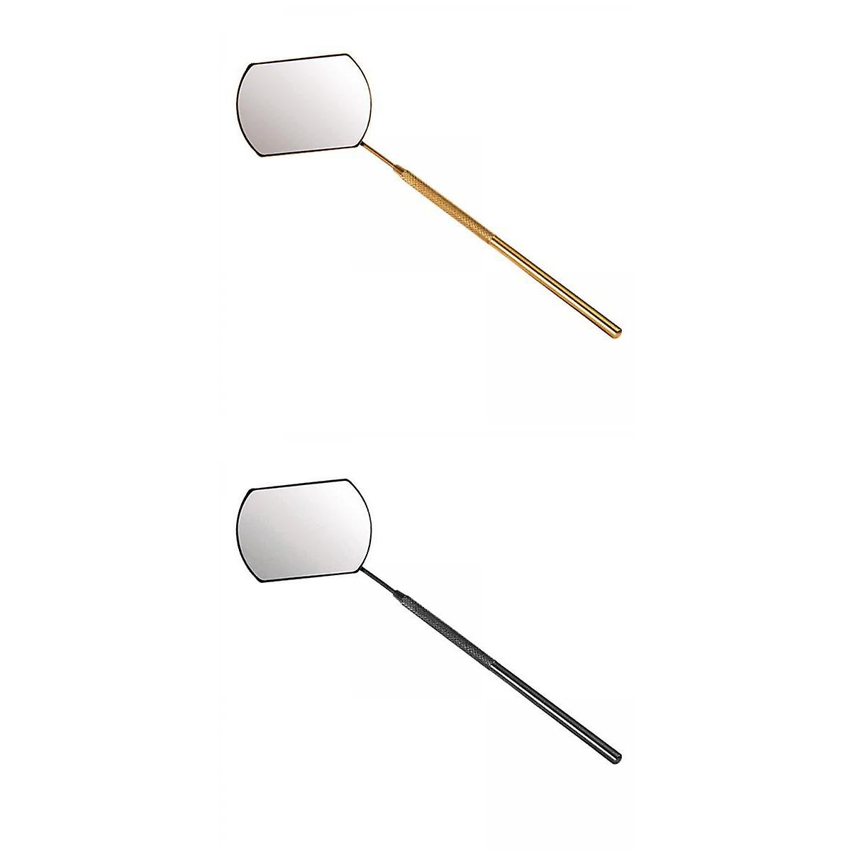 2x Stainless Steel Mirror for Checking Eyelash Extension Applying Tools
