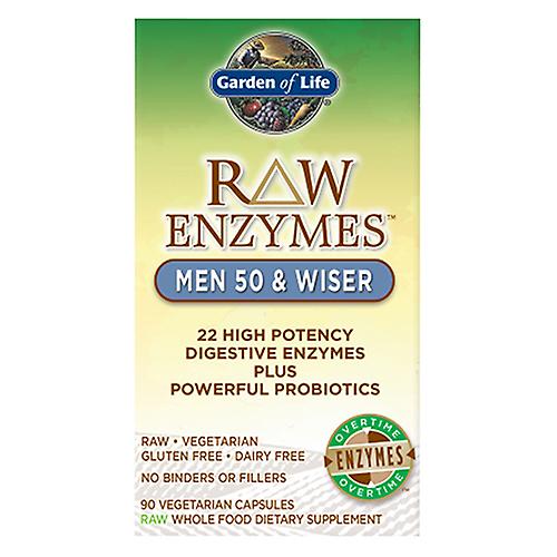 Garden of Life RAW Enzymes Men, 50 & Wiser 90 caps (Pack of 6)