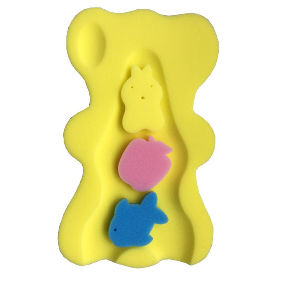 Baby Infant Soft Bath Spugna Sedile Antiscivolo Schiuma Mat Body Support Cushion Pad Forniture per il bagno Giallo