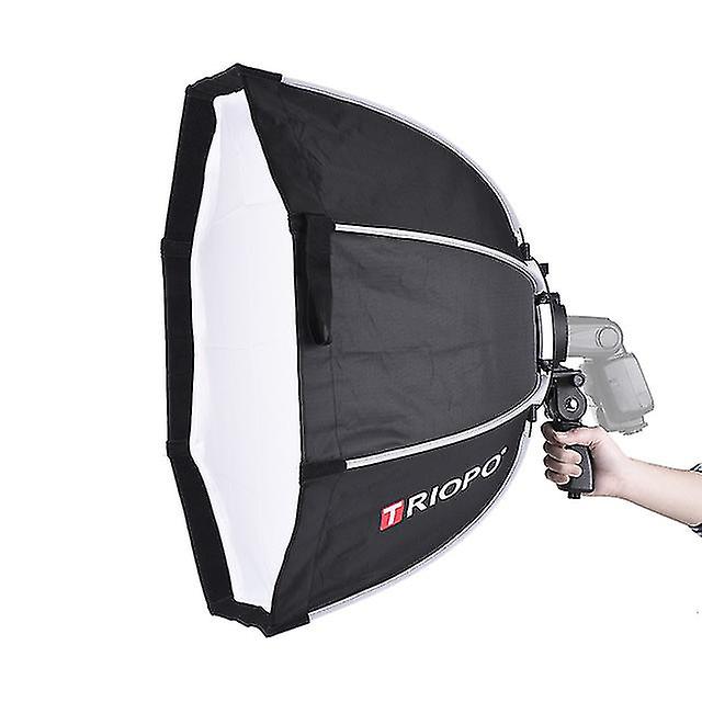 Triopo Octagon Softbox mit weichem Stoffgriff für Godox Yongnuo Andoer On-Camera-Blitzlicht, 65 cm faltbar 8-polig