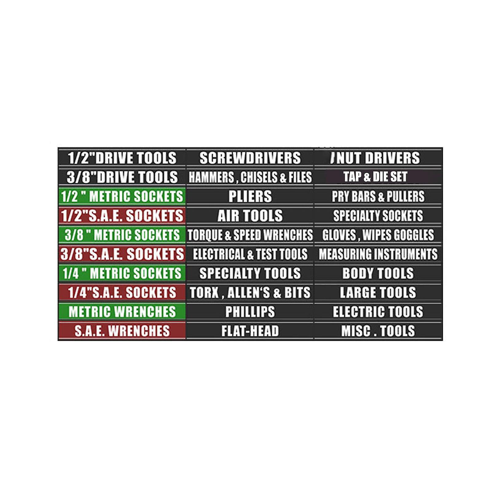 Tools Name Adhesive Stickers Multifunctional Identify Stickers For Identifying Tools Use