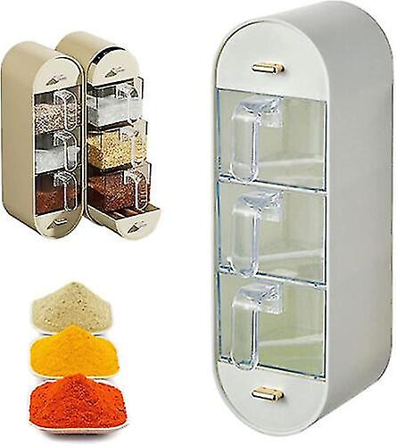 Wall-mounted Spice Organizer, 5-layer Non-punching Seasoning Rack Organizer