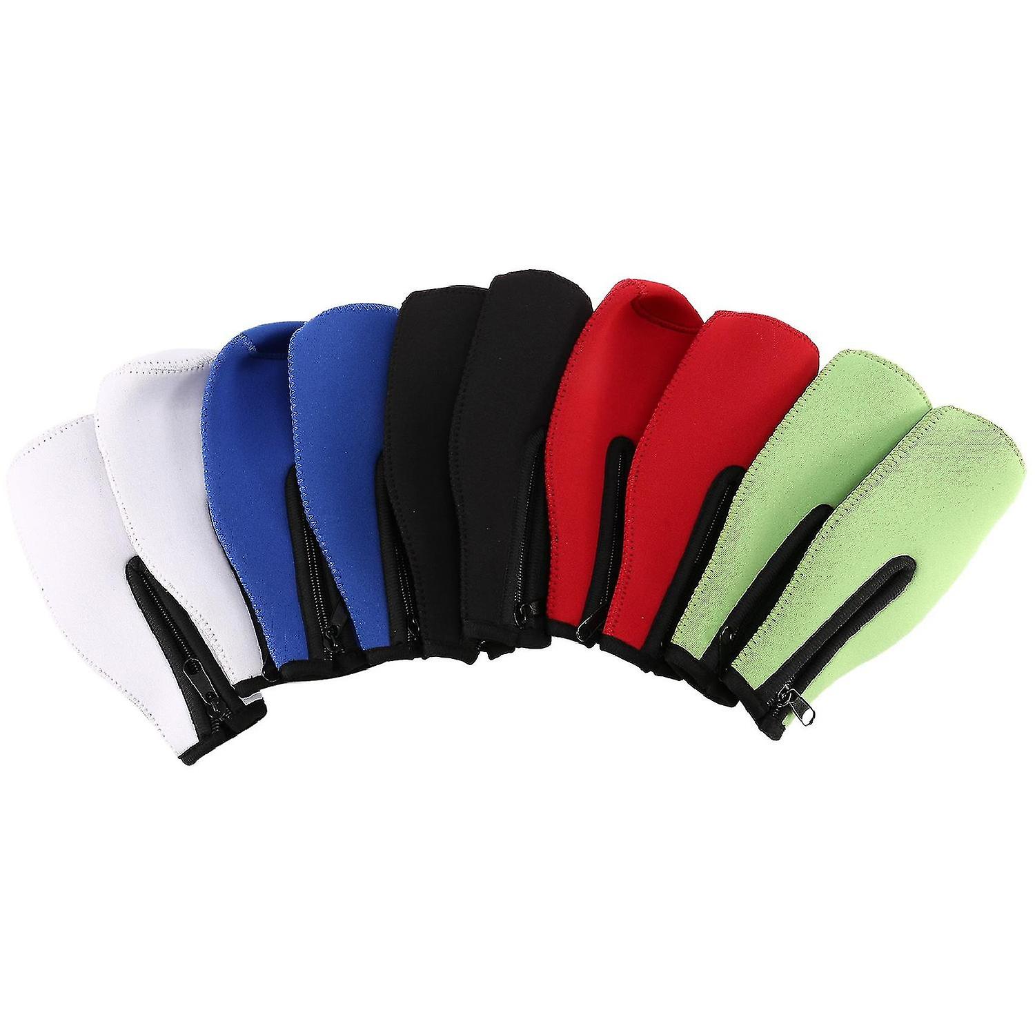 10 Pieces Beer Coolers Insulator Sleeve Covers with Ring Zipper for 12 Oz 330 Ml Bot