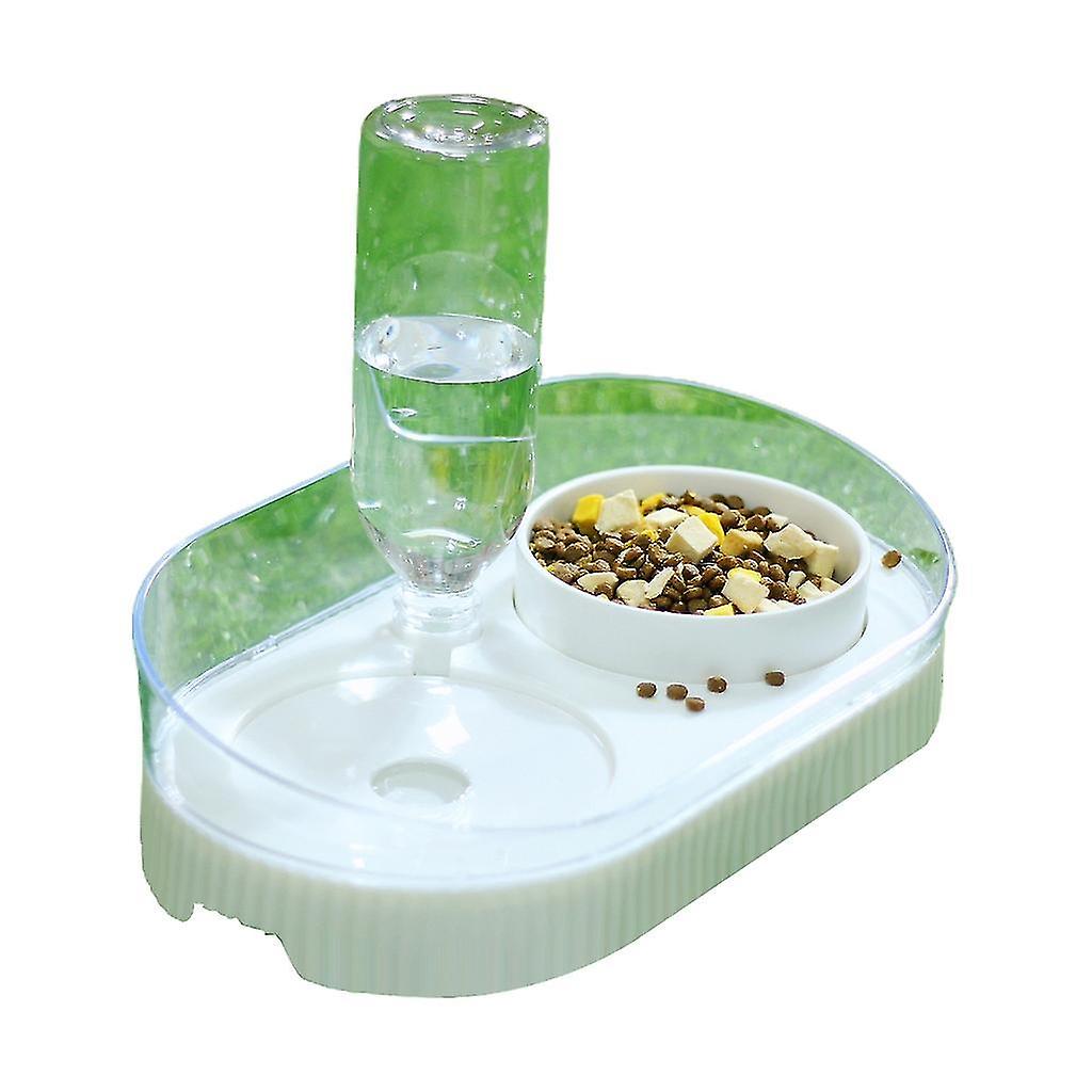 Pet Ceramic Feeder +waterer For Cat Anti-overturning Bowl Anti-leak Feeder