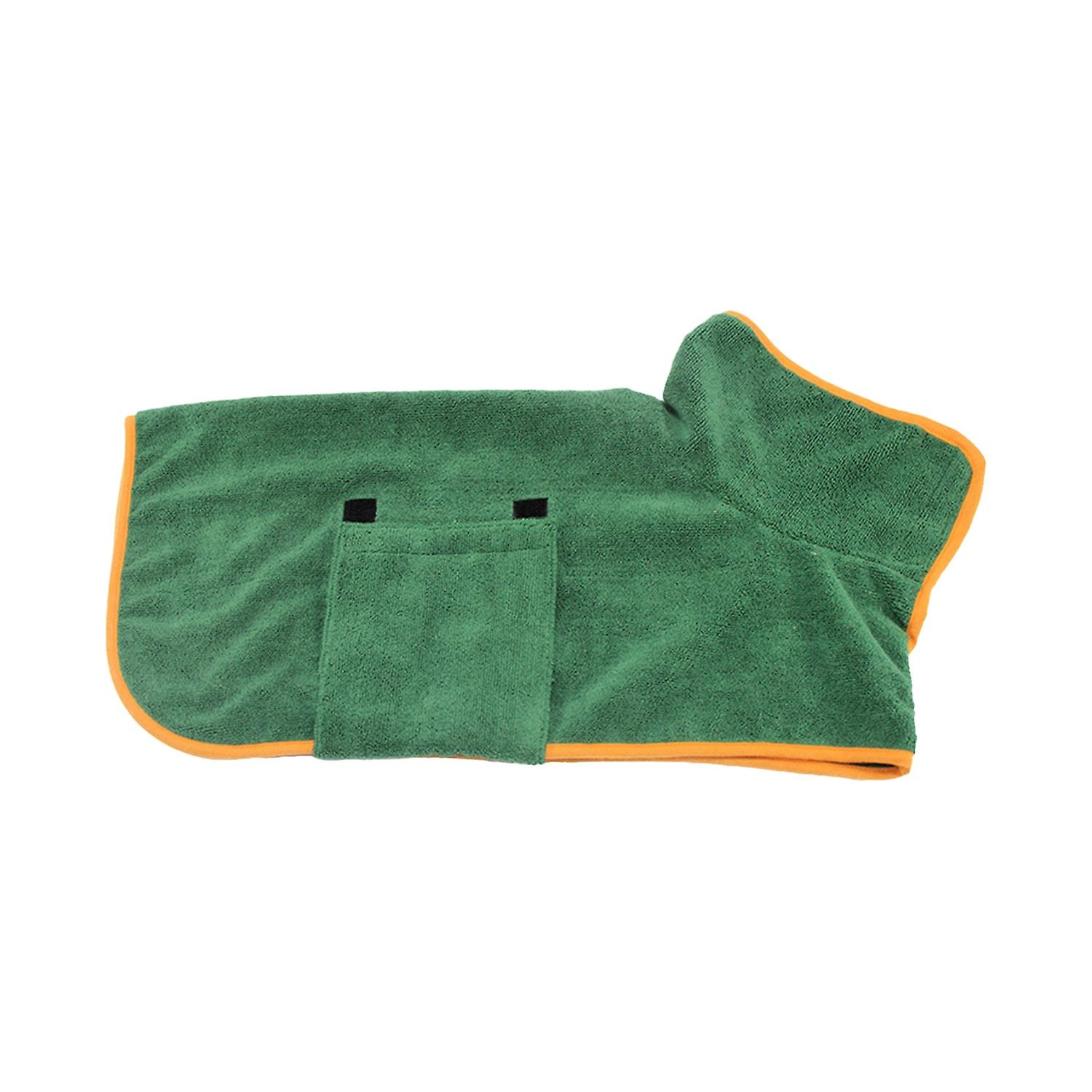 Green M Pet Bathrobe - High Quality Microfiber Towel for Dogs