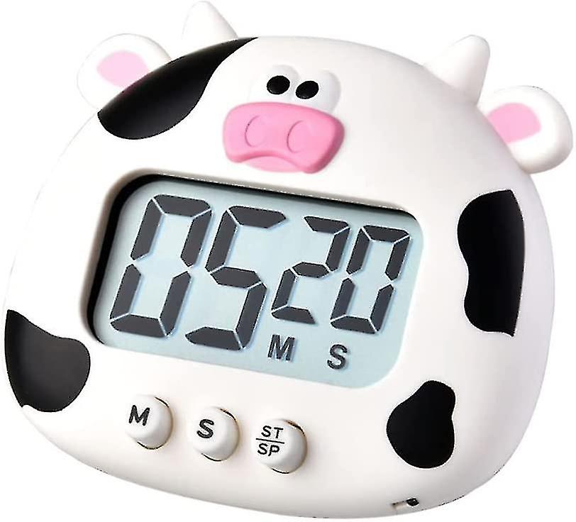 Kitchen Timer Cooking Timer Cute Cow Novelty Students Timer Manager Multi- Functions Clock Home