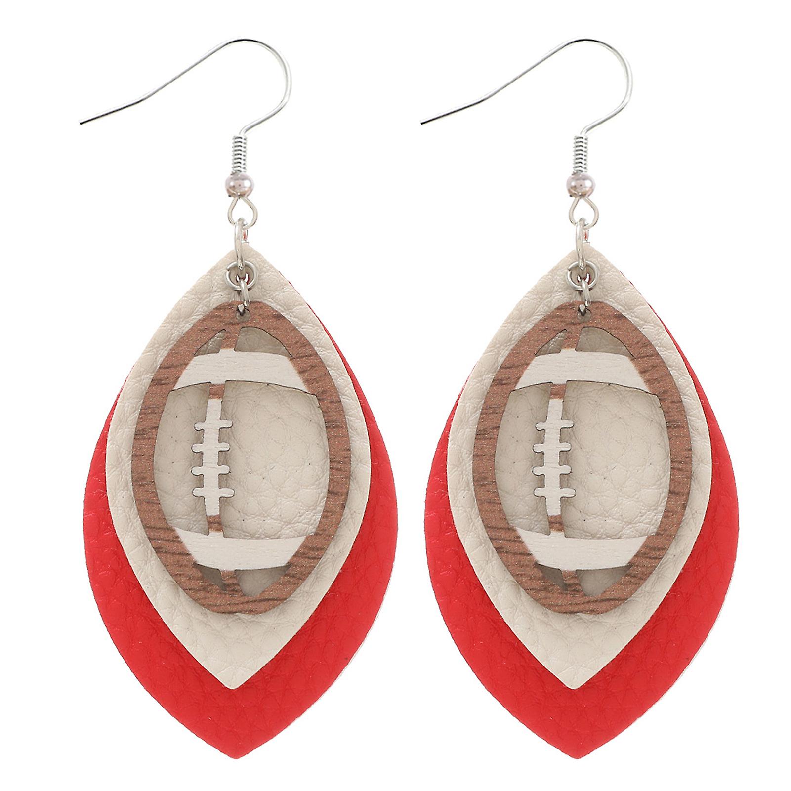 Multi-layer Rugbies Earrings Personalized Charming Earrings Accessories for Outdoors