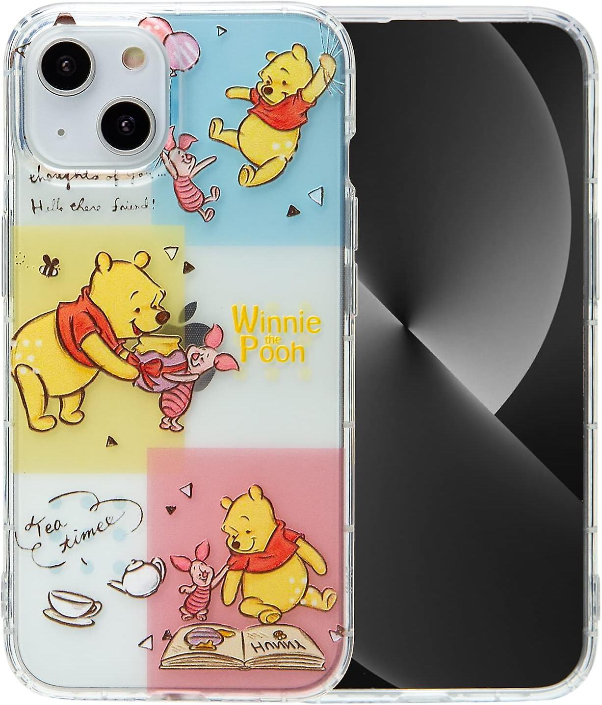 for iPhone 15 Cute Case, Girls Kids Women Cute Cartoon Winnie The