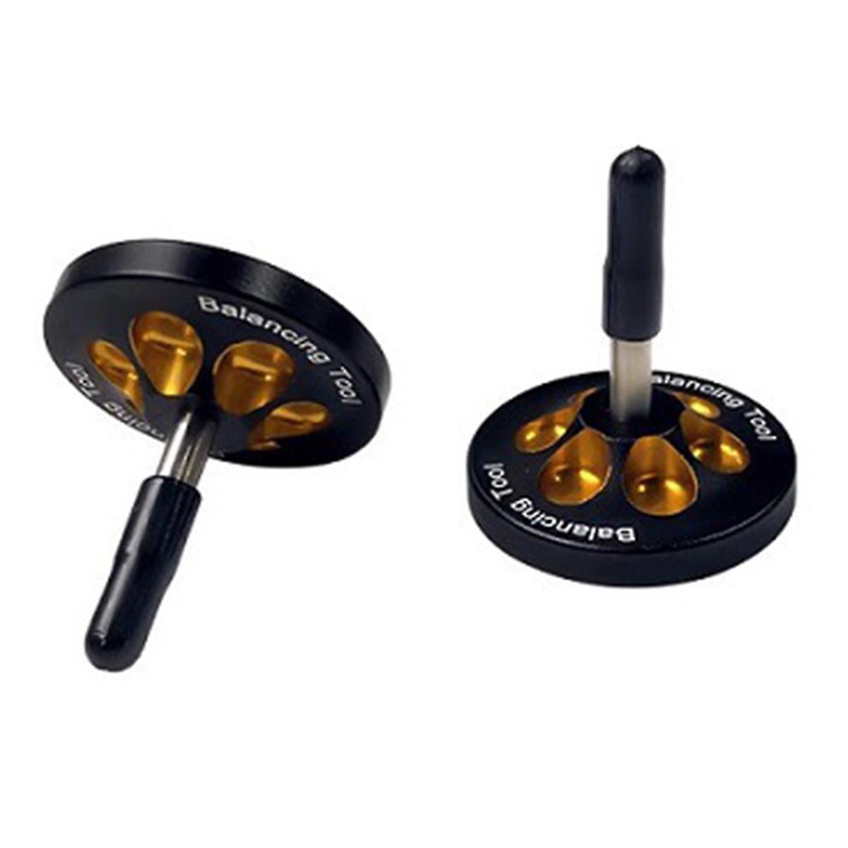 Outil d’équilibrage de poids de véhicule en métal Équilibré Corps stabilisé RC Accessoires de mise à niveau de voiture Noir + Or