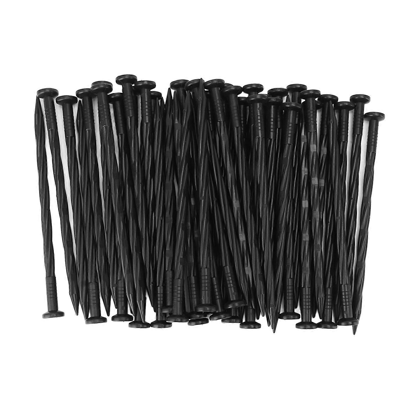 50PCS πλαστική μπορντούρα πασσάλων σπειροειδών κήπων αγκύρωσης γόμφων καρφίτσες φραγμού ζιζανίων τοπίο καρφίτσες μπορντούρα για αυλή και γκαζόν έδαφος fixin