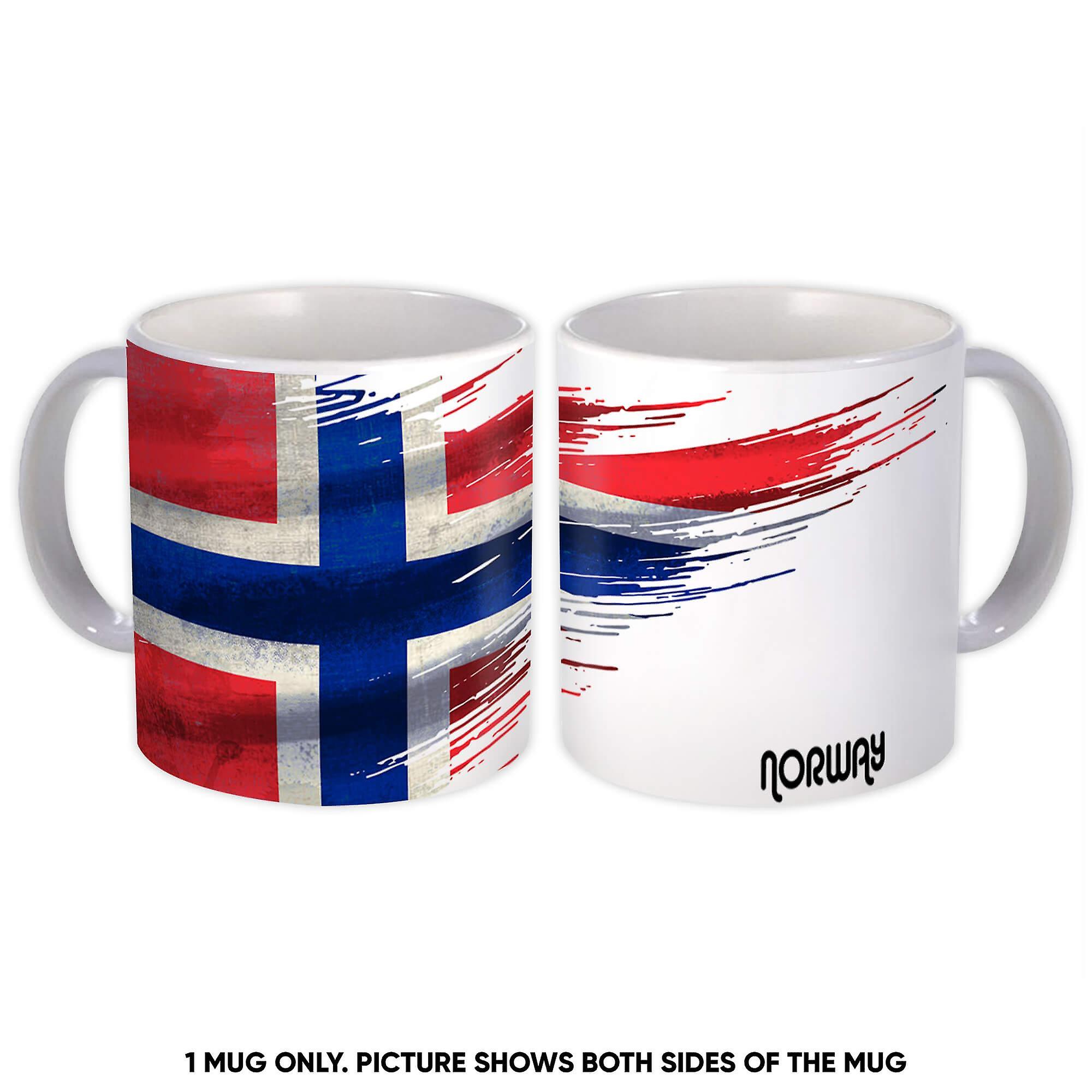Presentmugg: Norges flagga Norska