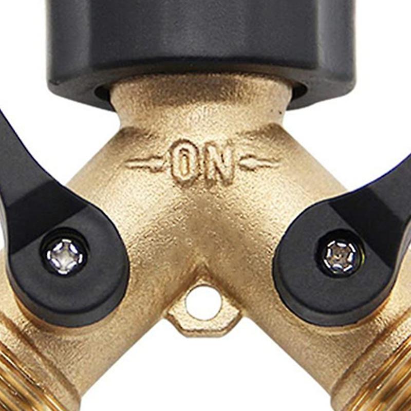 Water Y Connector Brass Tight Connection High Temperature Resistance 2 Way Faucet Splitter Type B 