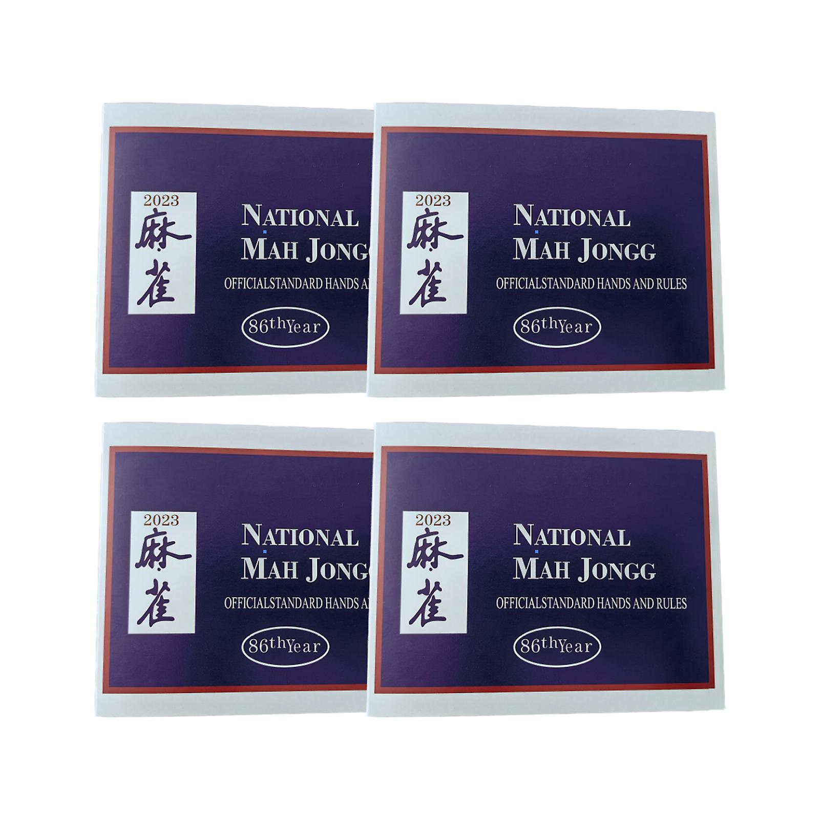 2023 Mah Jongg Scorecard Rules Card Foldable Durable Mah Jongg Rulebook for Mahjong Beginner